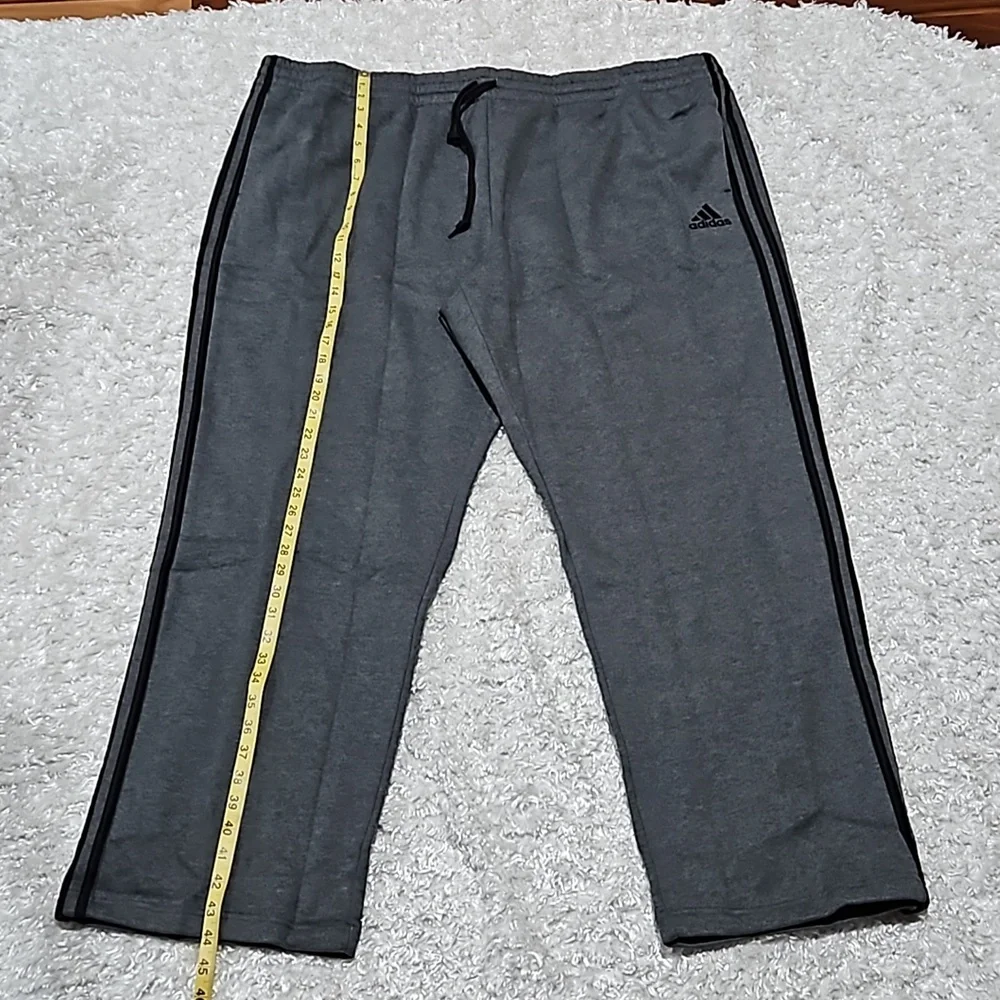 Men's Adidas warm fleece soft Breathable Straight Leg Jogger Pants Gray 4xl
